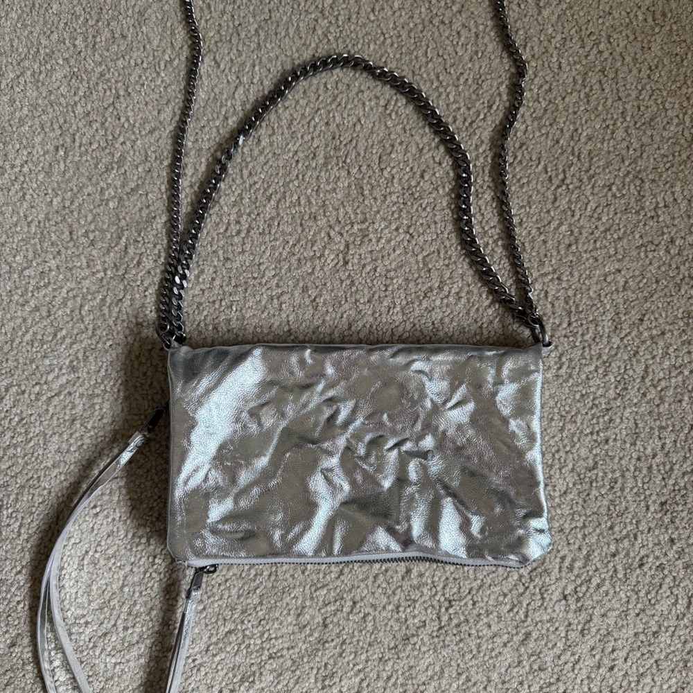 Zara Silver Metallic Bag
